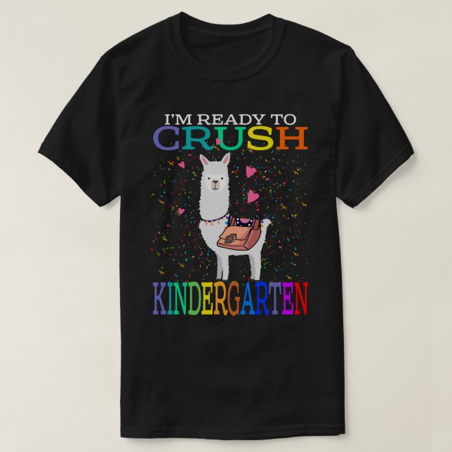 Ich bin bereit, KINDERGARTEN T - Shirt Lama-Liebe  (Design vorne)