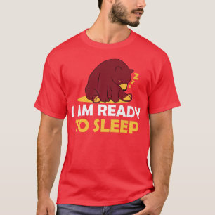 Ich bin bereit, Lazy Sleeping Bären Premium schlaf T-Shirt
