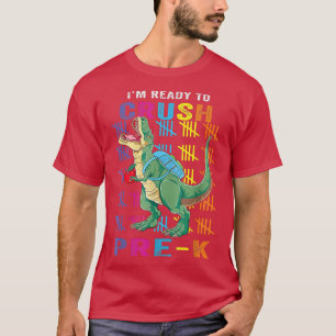 Ich bin bereit, Pre-K Dinosaurier zurück zur Schul T-Shirt