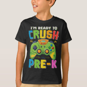 Ich bin bereit, Pre-k Gamer wieder zu Schuljungen T-Shirt