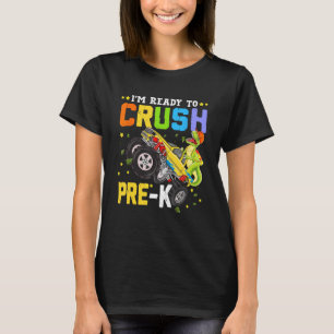Ich bin bereit, Pre-K Monster Truck Dinosaurier Bo T-Shirt