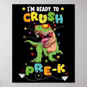 Ich bin bereit, Pre-K T Rex Dinosaurier zurück nac Poster