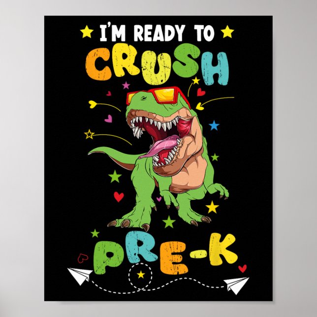 Ich bin bereit, Pre-K T Rex Dinosaurier zurück nac Poster (Vorne)