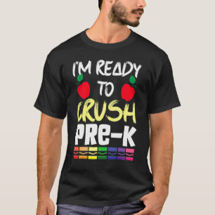Ich bin bereit, Pre K Two Apple Mathe-Wissenschaft T-Shirt
