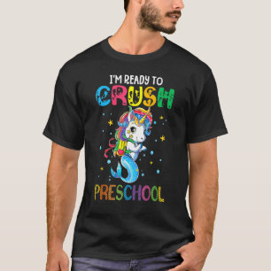Ich bin bereit, Vorschule Einhorn Fisch zurück zu T-Shirt