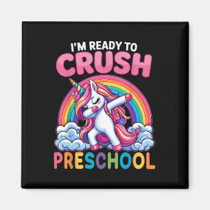 Ich bin bereit, Vorschulmädchen Einhorn zurück zu Magnet
