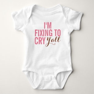 Ich bin bereit, Y's Baby Girl Outfit zu weinen Strampler