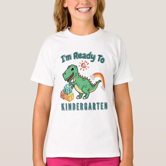 Ich bin bereit zum Kindergarten T-Shirt (Vorderseite)