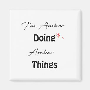 Ich bin bernsteinfarben und tue bernsteinfarbene D Magnet