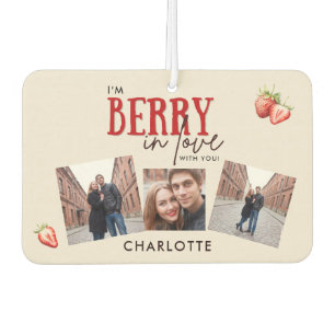Ich bin Berry In Love Paarfoto-Collage Text Autolufterfrischer