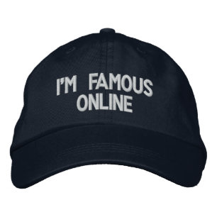 Ich bin berühmt online bestickte baseballkappe