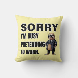 Ich bin beschäftigt und tue so, als würde ich arbe kissen