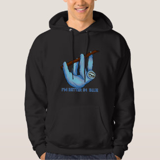Ich bin besser in Blue Blue Sloth Hoodie