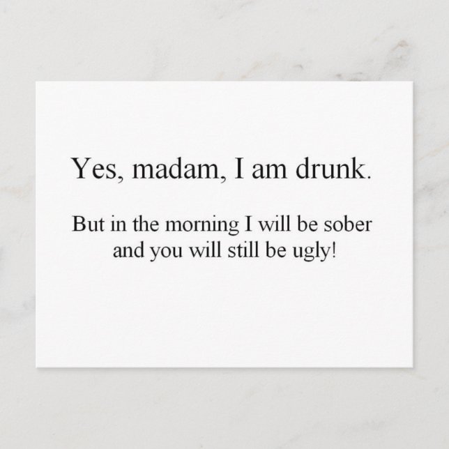 Ich bin Betrunken, aber... (St.K.) Postkarte (Vorderseite)