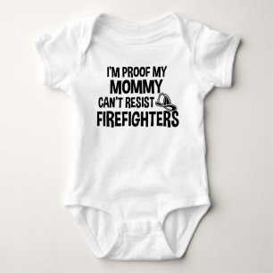 Ich bin Beweis, den meine Mama Feuerwehrmännern Baby Strampler
