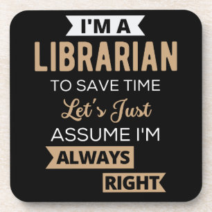 Ich bin Bibliothekarin Getränkeuntersetzer
