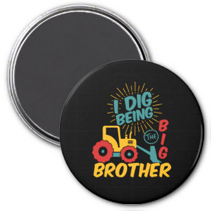 Ich bin Big Brother Niedlich Tractor Cartoon Magnet