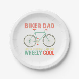 Ich bin Biker Vater Vathers Day Wo Cooler Fahrrad Pappteller