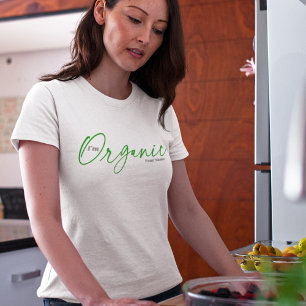 Ich bin Bio Elegantes Minimal Handgeschriebenes T-Shirt