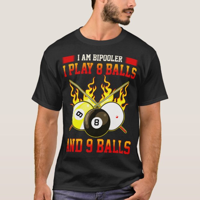 Ich bin BiPooler I Ball-lustiges Billard Spiel-8 - T-Shirt (Vorderseite)