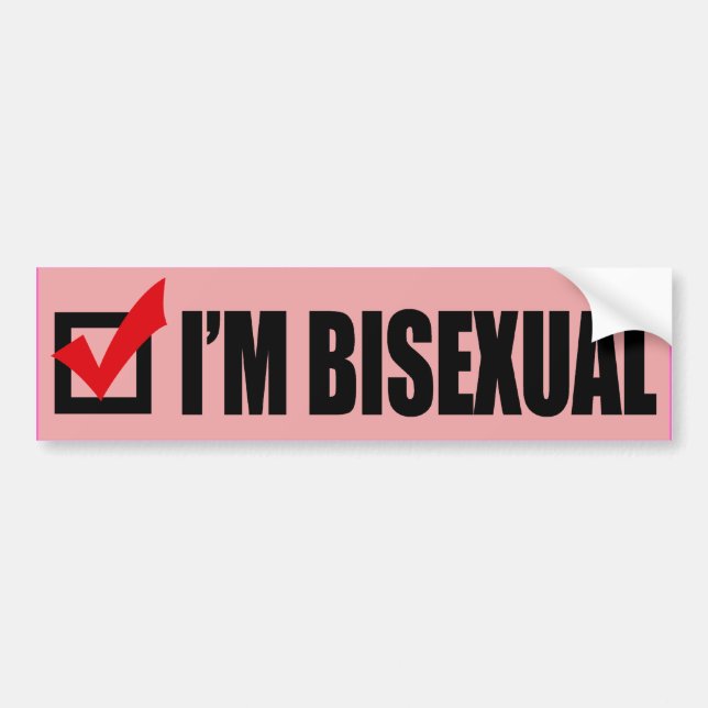 ICH BIN BISEXUAL - (2).png Autoaufkleber (Vorne)