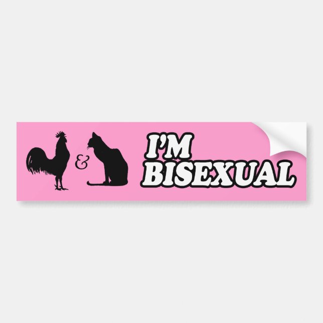 ICH BIN BISEXUAL -.png Autoaufkleber (Vorne)