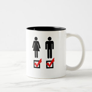 Ich bin bisexuell zweifarbige tasse