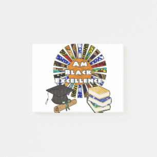Ich bin Black Excellence African Fabric Collage Post-it Klebezettel