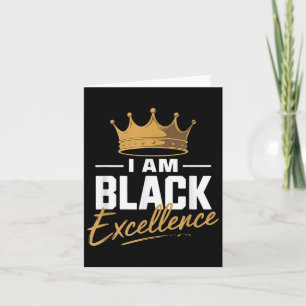 Ich bin Black Excellence Black History Afro Motiva Karte
