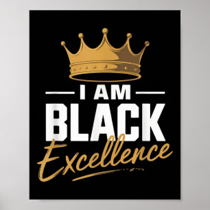 Ich bin Black Excellence Black History Afro Motiva Poster