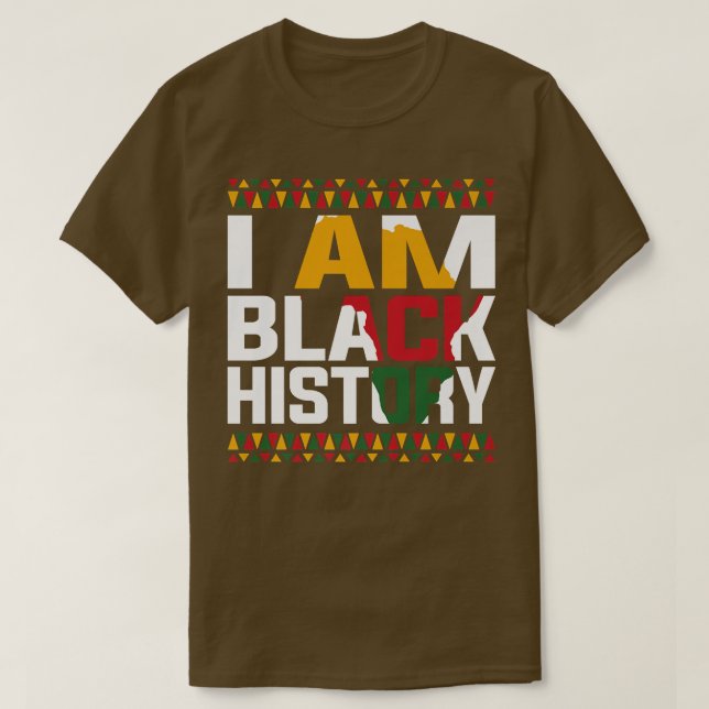 Ich bin Black History Black History Monat & Pride  T-Shirt (Design vorne)