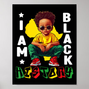 Ich bin Black History Black King Sungles Kinder Kl Poster
