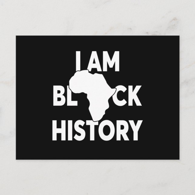 Ich bin Black History Black Lives Matter Postkarte (Vorderseite)