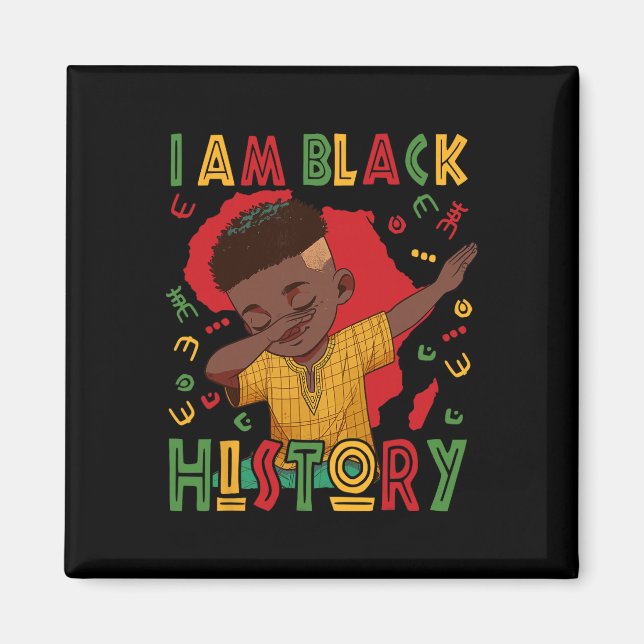Ich bin Black History Boy Black History Month  Magnet (Vorne)