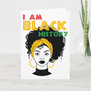 Ich bin Black History Girl Afro Liebe Afroamerikan Karte