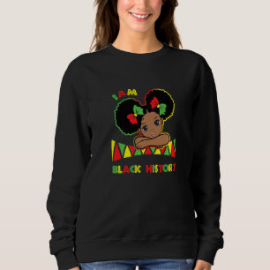 Ich bin Black History Little Girl Afro Liebe Afric Sweatshirt