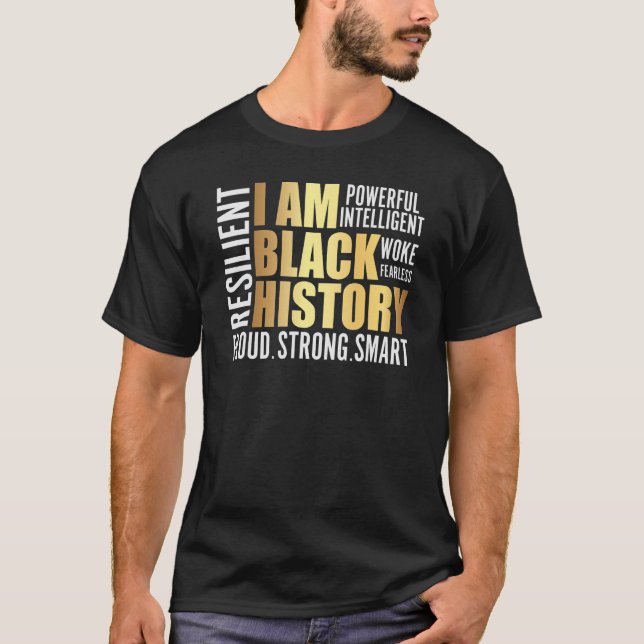 Ich bin Black History Melanin Diversity T-Shirt (Vorderseite)