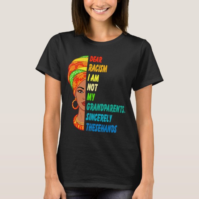 Ich bin Black History Monat Black Queen BHM Pride  T-Shirt (Vorderseite)