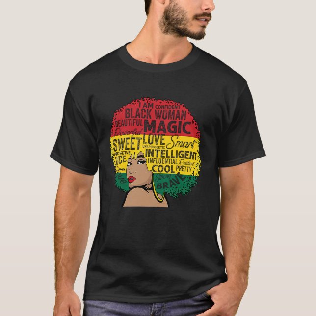 Ich bin Black History Monat Black Queen BHM Pride  T-Shirt (Vorderseite)