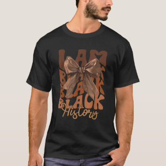 Ich bin Black History Monat Coquette Bow African A T-Shirt