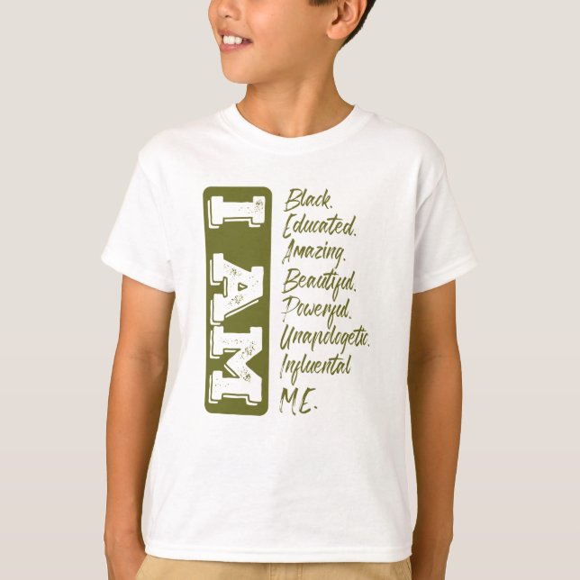 Ich bin Black History Mont Balck Girl Magie T-Shirt (Vorderseite)