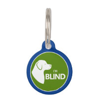 Ich bin Blind, dass White Dog auf grün und blau al
