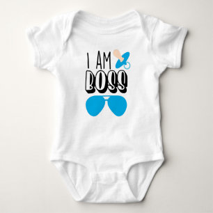 Ich bin Boss Funny Baby Boy Print Baby Strampler