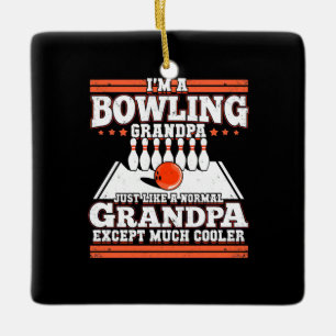 Ich bin Bowling Opa Keramikornament