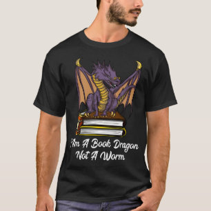 Ich bin Buchdrache nicht Worm lesen Fantasie T-Shirt