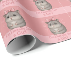 Ich bin buchstäblich nur ein trauriges Hamster-Mäd Geschenkpapier