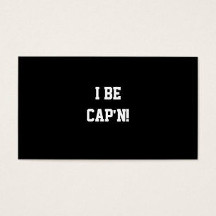 Ich bin Cap'n. Schwarz und Weiß.