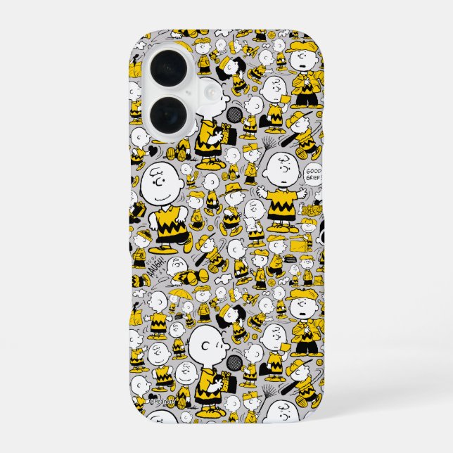 Ich bin Charlie Brown Muster iPhone 16 Hülle (Rückseite)