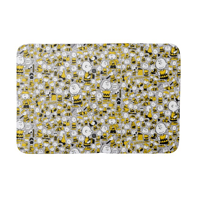 Ich bin Charlie Brown Pattern Badematte (Vorderseite)