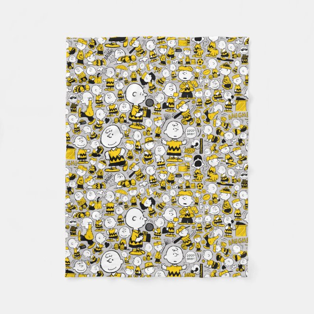 Ich bin Charlie Brown Pattern Fleecedecke (Vorderseite)